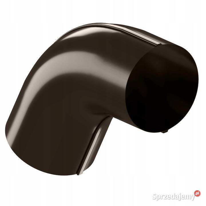 Krop kolano rury spustowej fi 90mm brąz metal Białystok