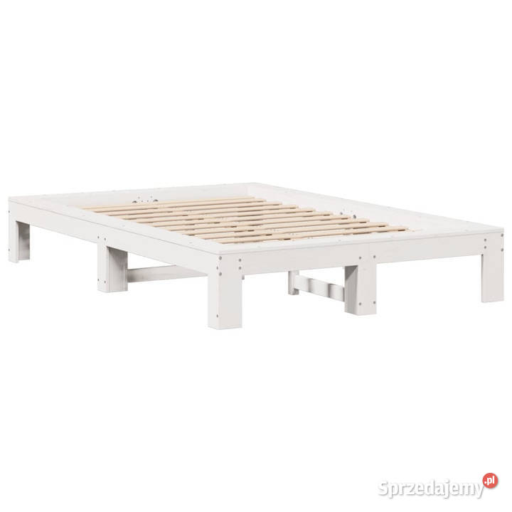 Rama łóżka bez materaca biała drewno sosnowe 31cm mazowieckie