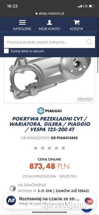 Pokrywa Przekładni CVT Wariatora Gilera Piaggio Poznań