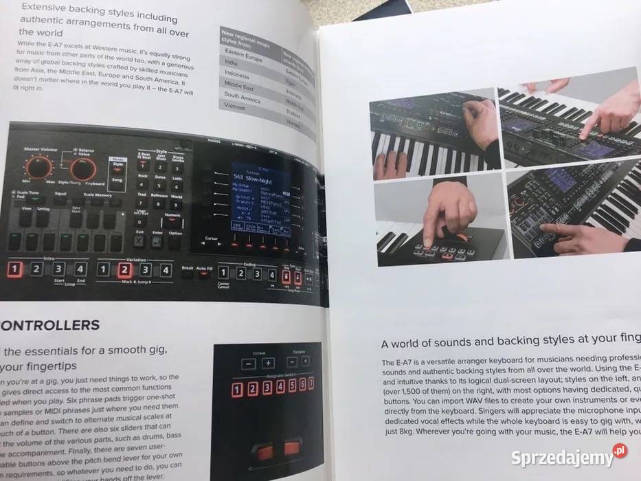 Roland EA7 Prospekt reklamowy rozkładówka warmińsko-mazurskie Olsztyn