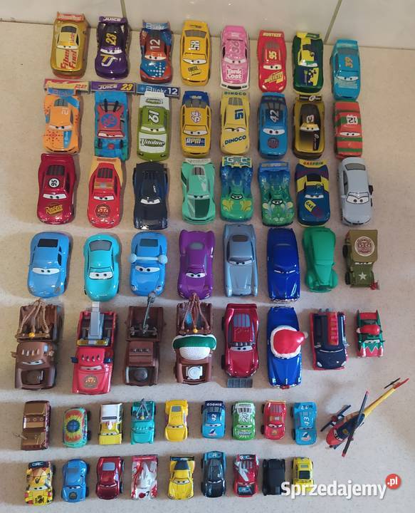 Disney Pixar Cars Auta 59 sztuk Mattel