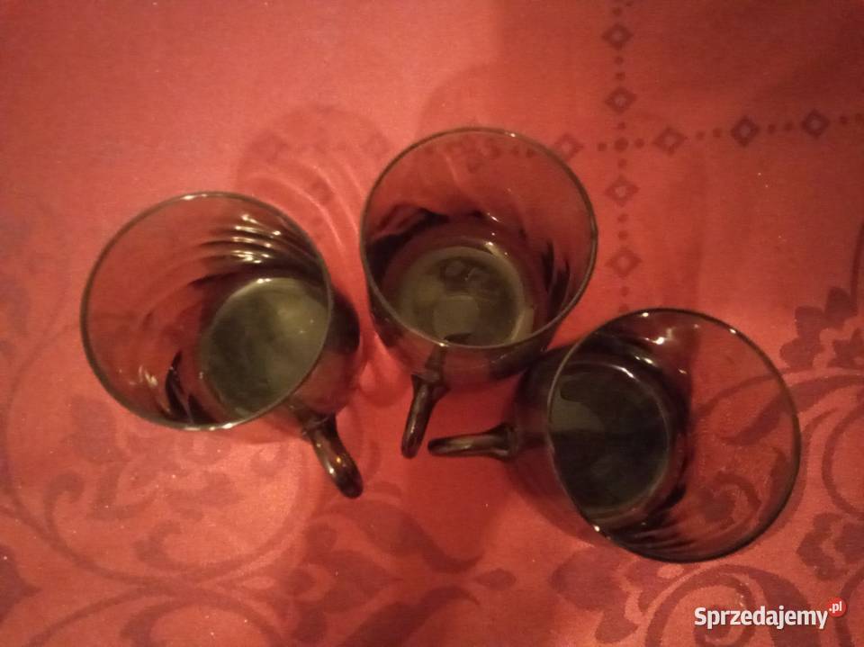 4 szklanki z szkła dymnego Warszawa