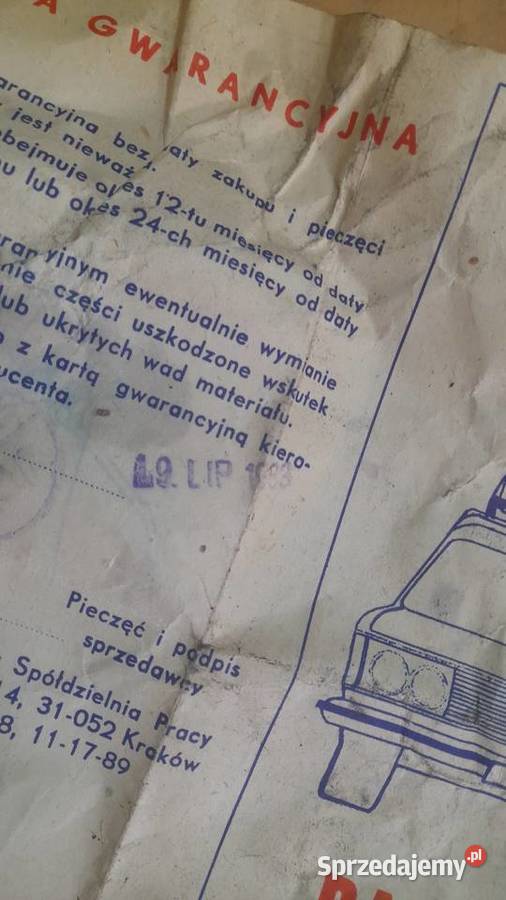 Bagażnik dachowy fiat 126p Instrukcjagwarancja Karpacz