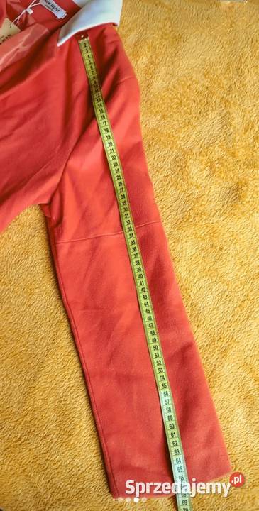 Płaszcz pomarańczowy na jeden guzik wiosenny Cieszyn