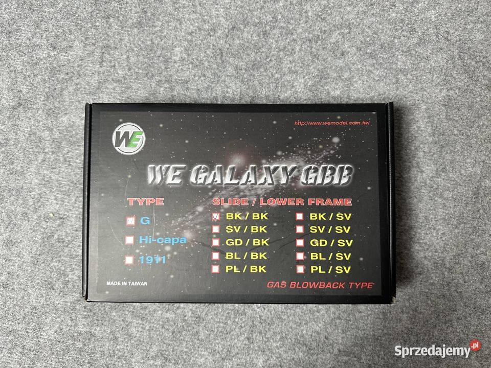 ASG pistolet WE Galaxy GBB Type G Blowback Szczecin