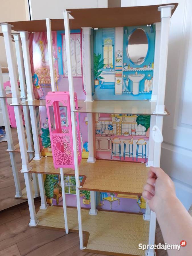 Stary domek barbie lata 8090 lalki i mebelki