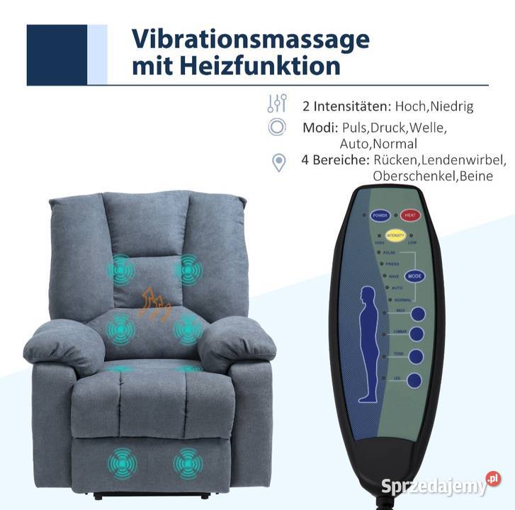 Fotel z funkcją odchylania pilot zdalnego Pozostałe małopolskie Brzesko