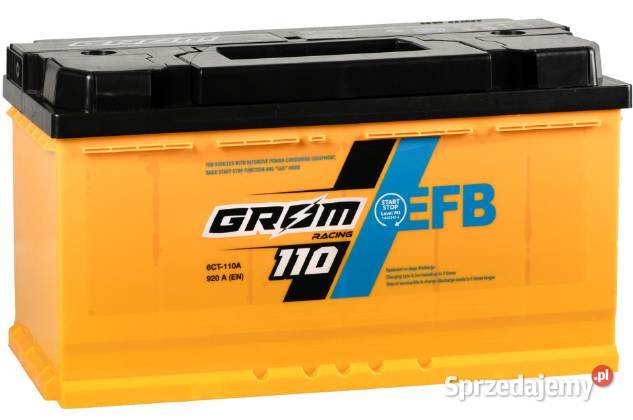 Akumulator Grom Racing EFB 110Ah 920A EN Prawy mazowieckie Pruszków