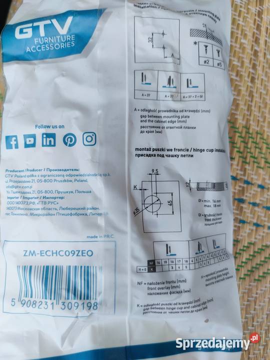 Zawiasy hydrauliczne gtv echc