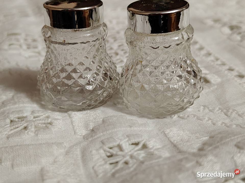 Szkło przyprawniki sól pieprz