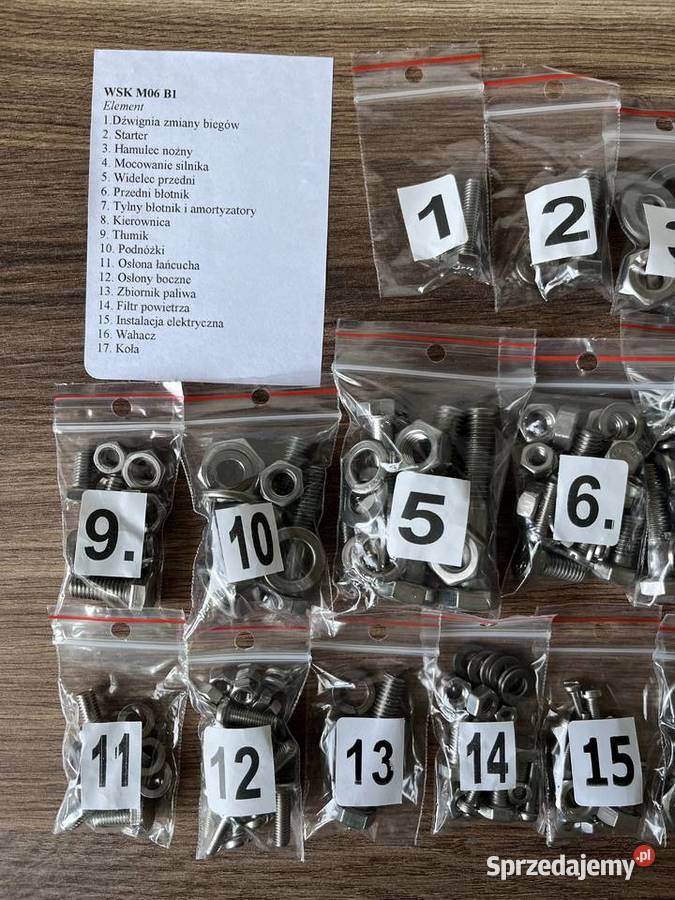 NOWY zestaw komplet śrub śruby NIERDZEWNE WSK