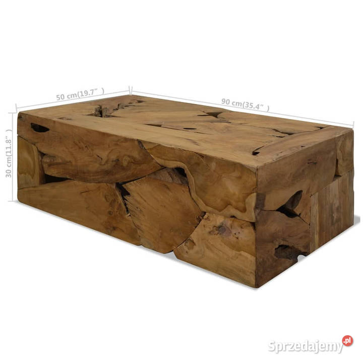 Stolik kawowy z drewna tekowego 90 x 50 x 30 mazowieckie Warszawa