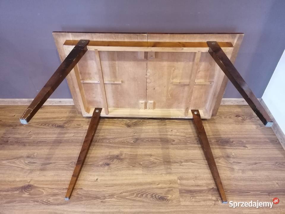 stół drewniany składany lakierowany PRL sz70 72cm Dom i Ogród Piotrków Trybunalski