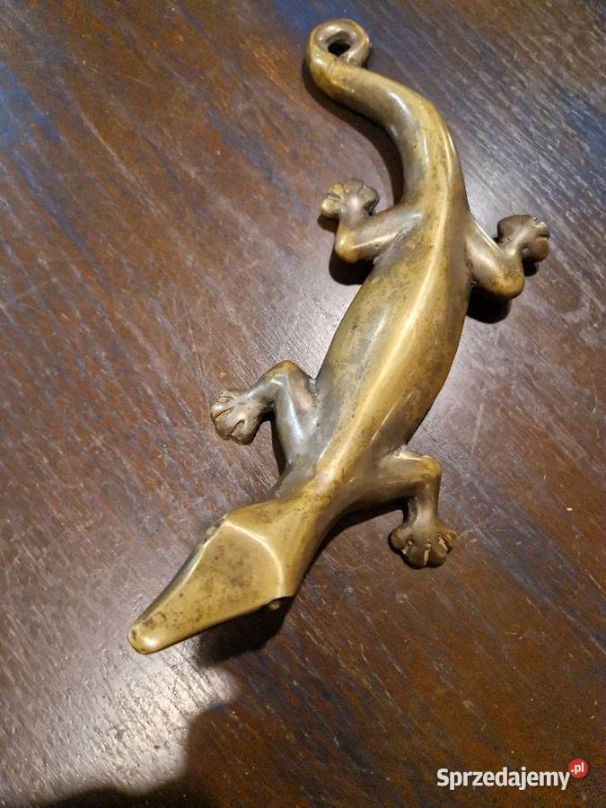 FIGURKA jaszczurki z metalu z Aghartastara