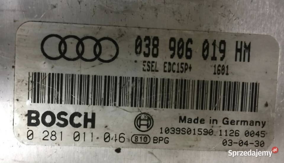 KOMPUTER STEROWNIK SILNIKA VW PASSAT B5 FL 19 Działoszyce