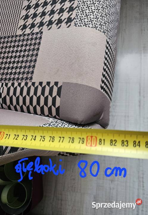 Fotel tapicerowany uszak w kratę Gdynia