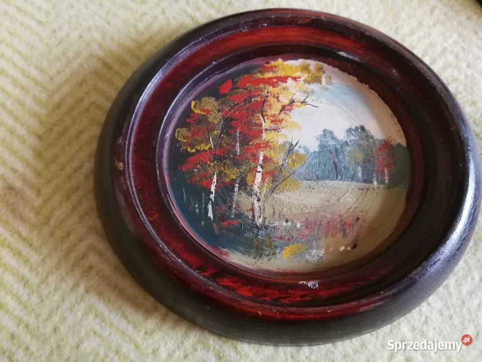 Obrazy Cztery Pory Roku miniatury ręcznie Antyki, Sztuka, Kolekcje Szczecin