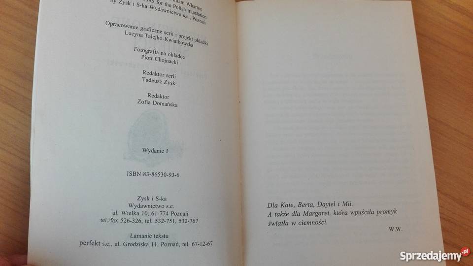 Niezawinione śmierci William Wharton tł Janusz Rok wydania 1995 pomorskie Gdańsk