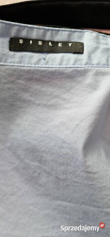 Koszula klasyczna SISLEY jasnoniebieska długi