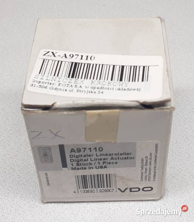 SILNIK KROKOWY PEUGEOT 206 A97110 VDO Motoryzacja Mielęcin