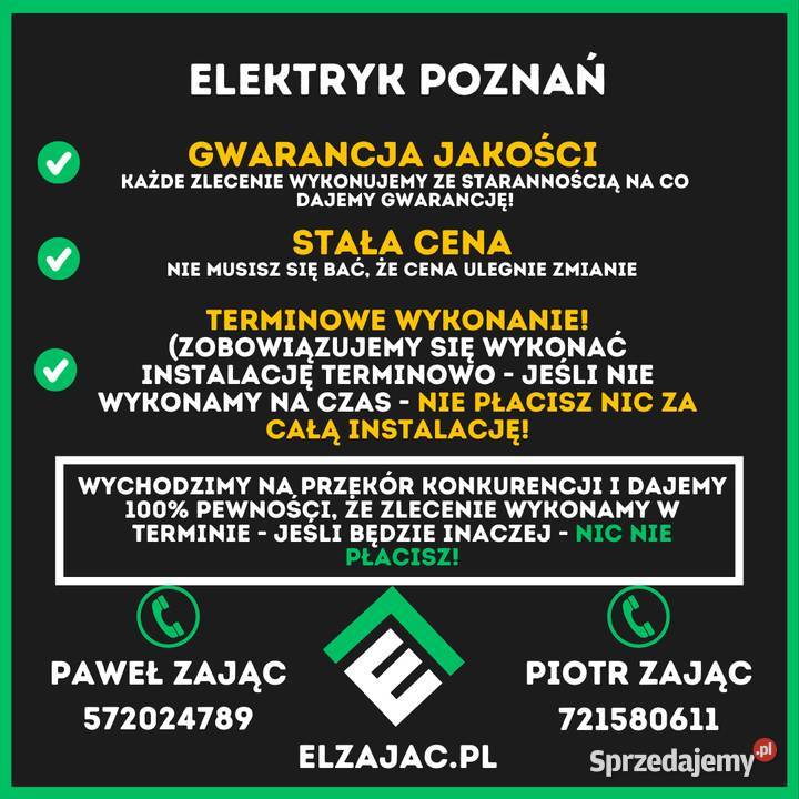 Elektryk Poznan i Instalacje elektryczne poznań