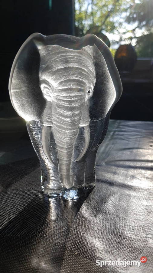 Mats Jonasson figurka krysztalowa słoń Myszków