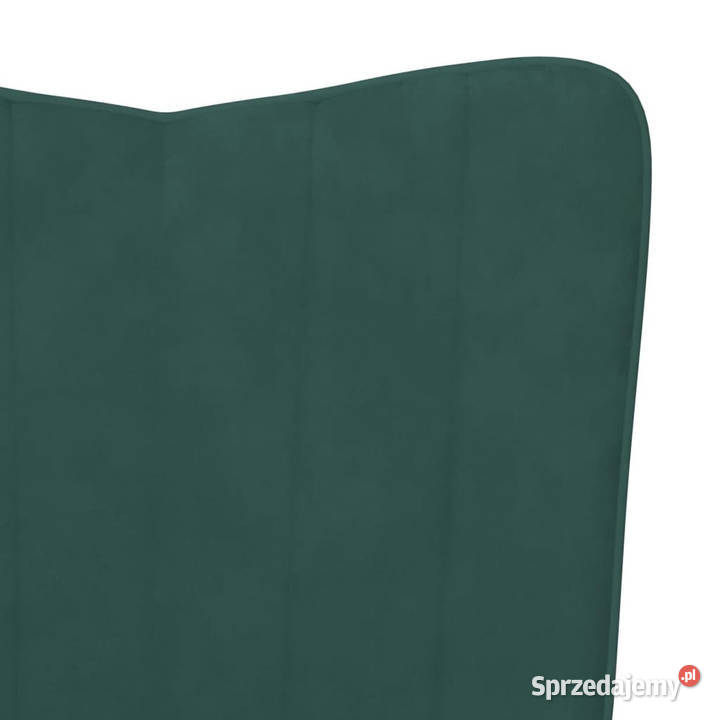 Fotel ciemnozielony obity aksamitem WM327657 Warszawa sprzedam