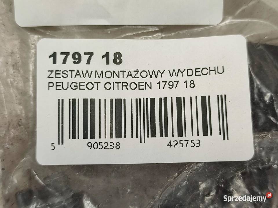 ZESTAW MONTAŻOWY WYDECHU CITROEN PEUGEOT 20 HDi sprzedam
