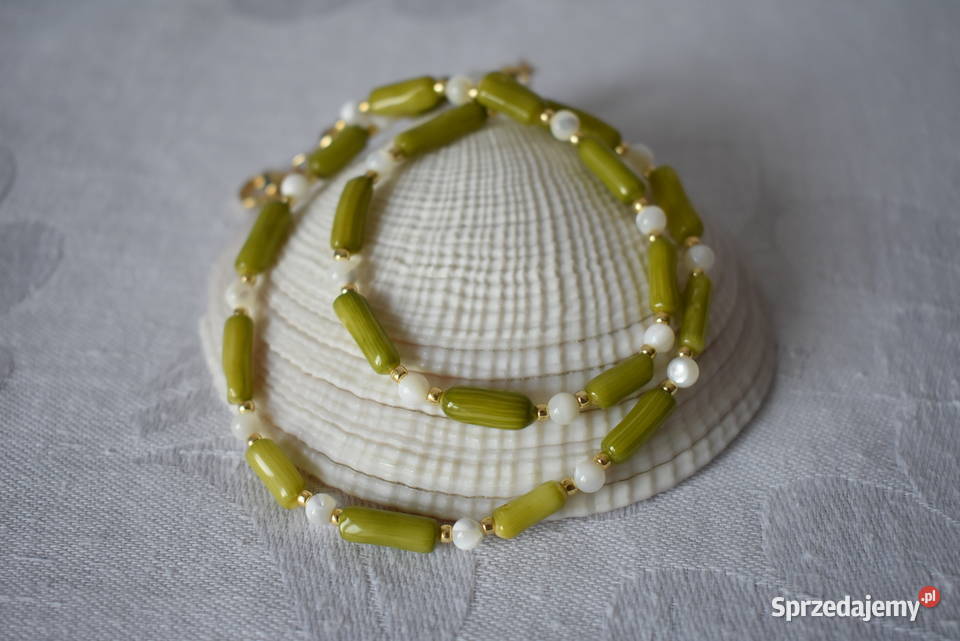 Naszyjnik koral masa perłowa Warszawa