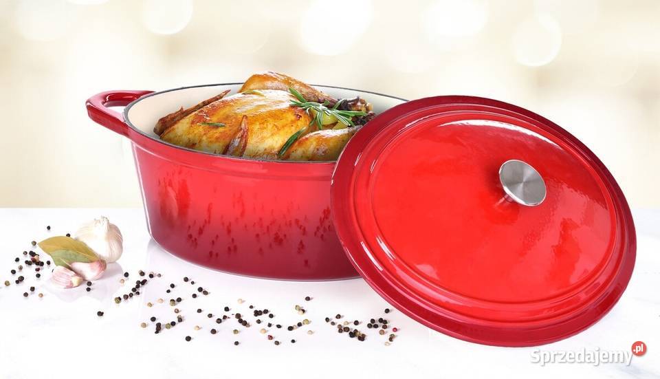 7L żeliwna brytfanna z samopodlewającą pokrywką Warszawa