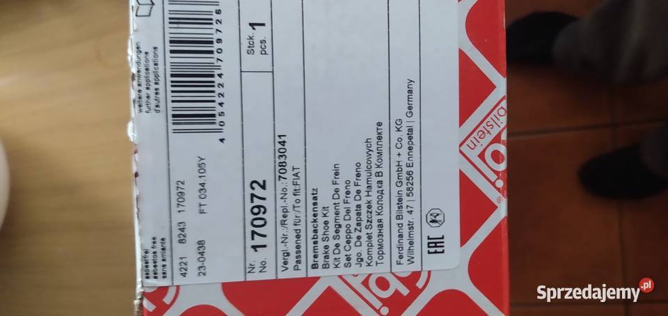 Szczęki hamulcowe fiat doblo Kołobrzeg