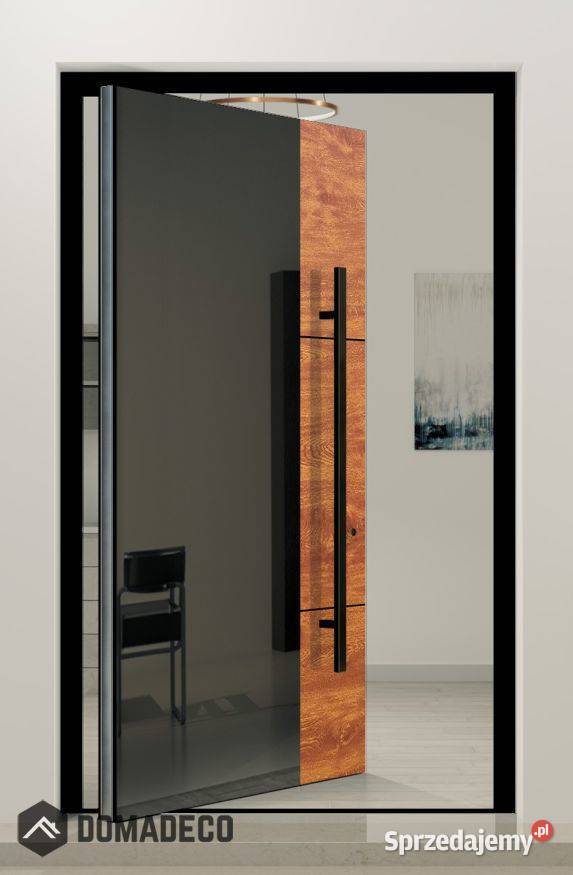 PIVOT VL21A czarne szklane aluminiowe drzwi Warszawa sprzedam