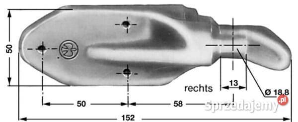 Sworzeń zawiasu lewy 6031124 Kamionna