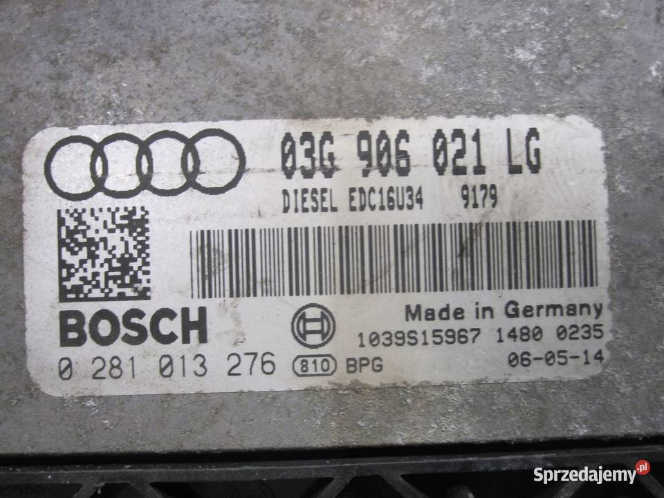 AUDI A3 SPORTBACK 8PA 07r komputer sterownik osobowe