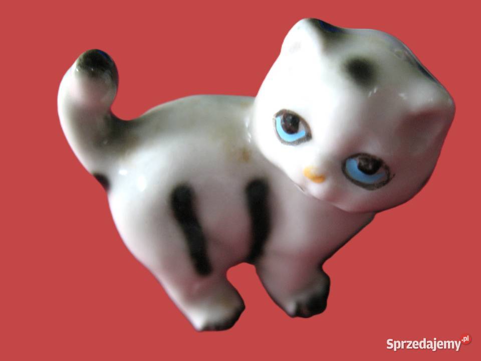 Kot miniatura figurka porcelana 25 x 3 x 15 Siedlce
