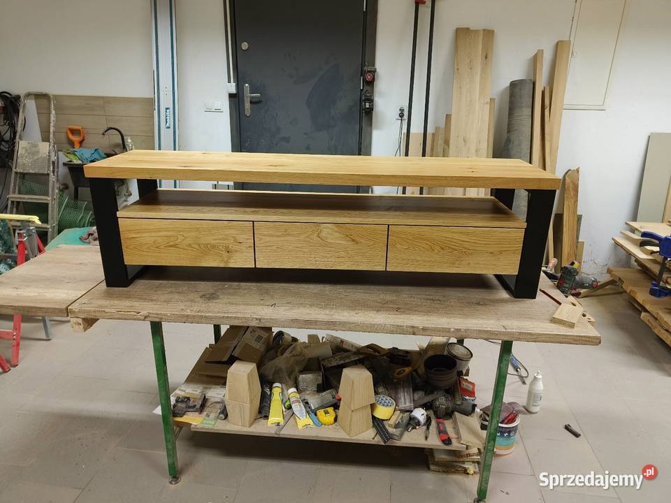 Szafka RTV lity dąb 120200 Loft