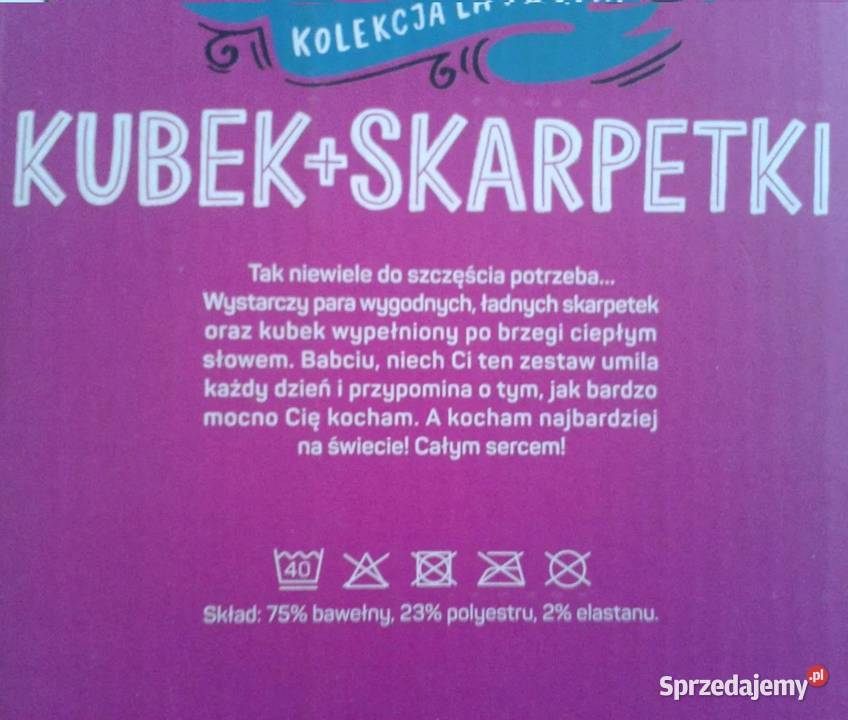 Zestaw na DZIEŃ BABCI Kubek skarpetki w