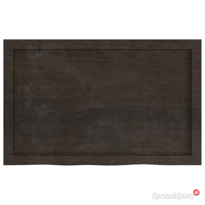 Blat stołu ciemnobrązowy 80x50x26 lite drewno Warszawa