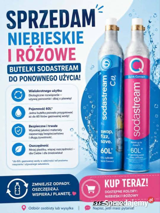 Sodastream niebieskie naboje wysyłka Siedlce