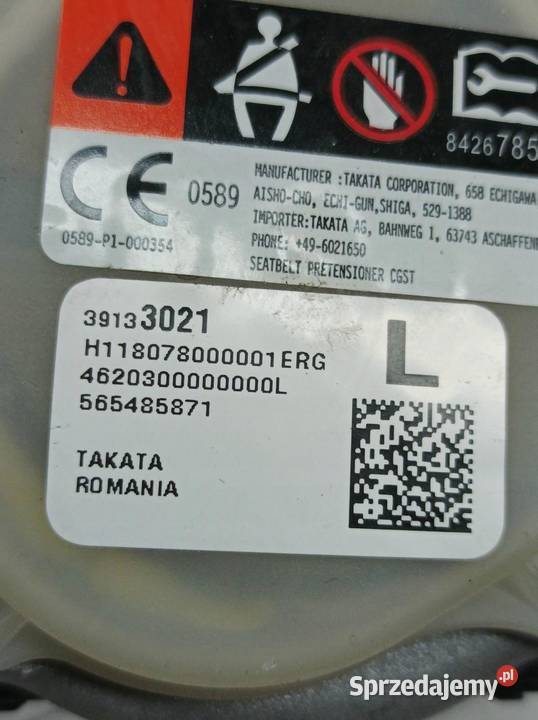 PAS BEZPIECZEŃSTWA LEWY TYŁ KANAPY 39133021 Opel