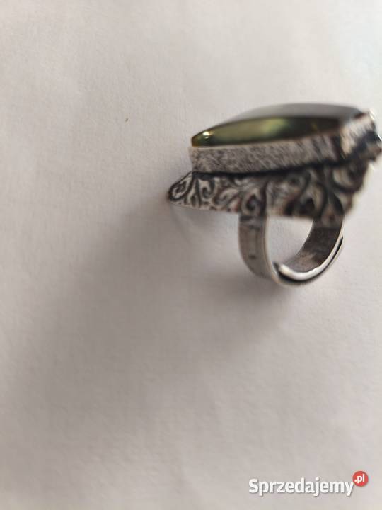 Pierścionek z Bursztynu srebro Białystok