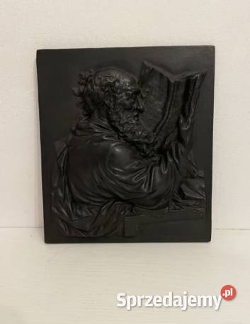 Stara płaskorzeźba relief obraz uczonego Łódź