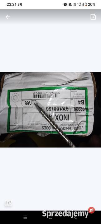 WKRĘTY TARASOWE NIERDZEWNE INOX 6x10050 100 Pozostałe Ostrów Wielkopolski