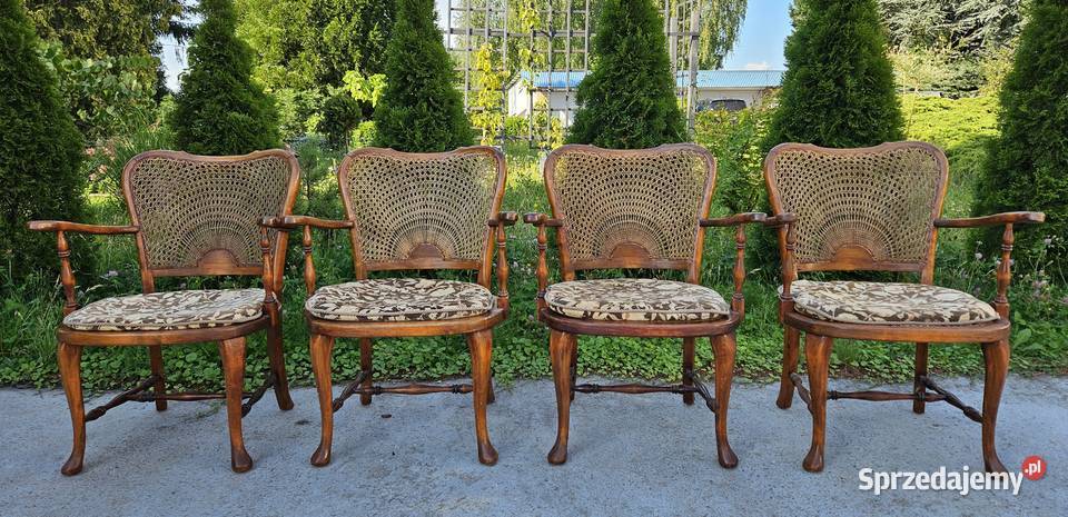 Stół 4 fotele komplet mebli w stylu chippendale Szczecin