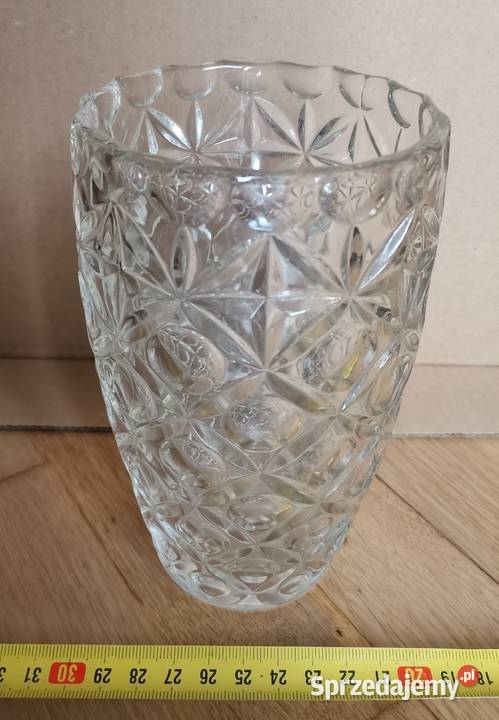 225 WAZON 2 szklany piękny wzornictwo PRLu