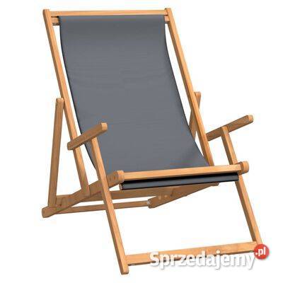 vidaXL Składany leżak plażowy lite drewno tekowe Warszawa sprzedam