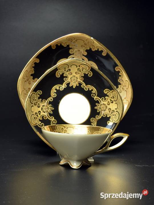 Czarne Trio w Stylu Art Deco Rudolf Wachter Legnica