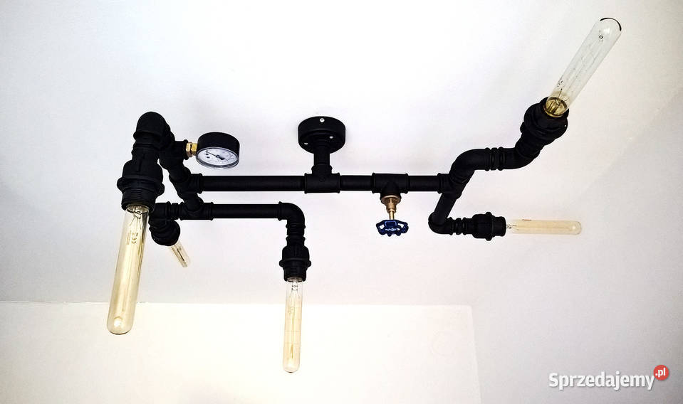 Lampa sufitowa loft z rur hyrailicznych Limanowa