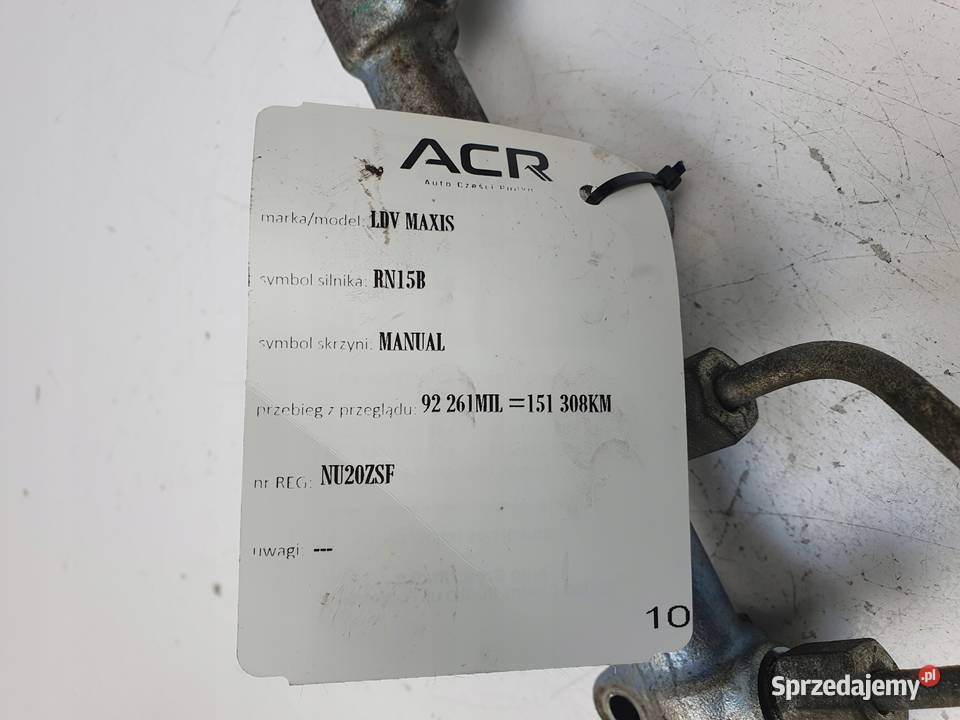 LISTWA WTRYSKOWA Maxus V80 25 D paliwowa Chełm