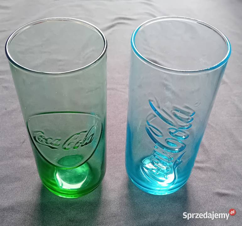 Dwie kolekcjonerskie szklanki Coca Cola 025 L Koźminek sprzedam